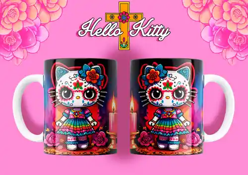 vectores plantilas HELLO KITTY,HALLOWEEN,DÍA DE MUERTOS,FESTEJO,